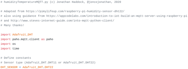 Raspberry Pi Zero humidity sensor using MQTT: part 2